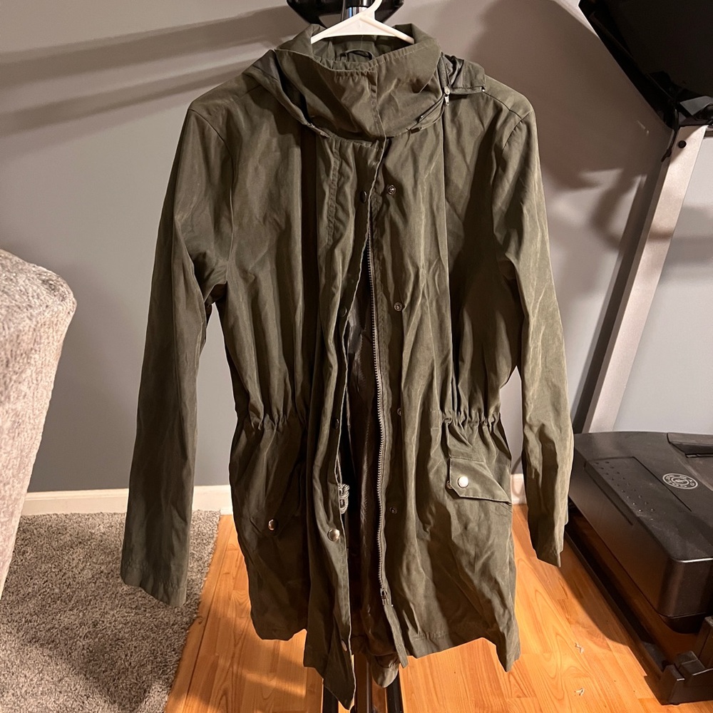 Attention XLarge olive green coat